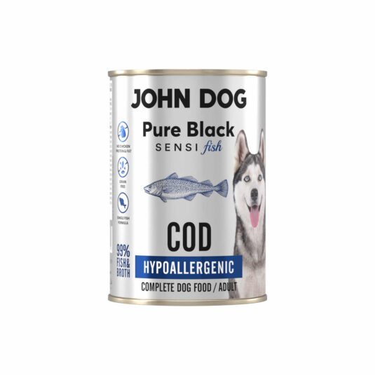 Puszka 400 g mokrej karmy dla psa Pure Black Sensi Fish z dorsza.