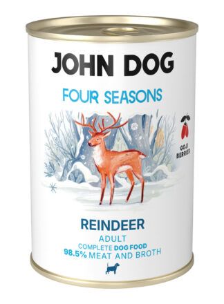 Monoprotein Nassfutter für Hunde Rentier Four Seasons John Dog