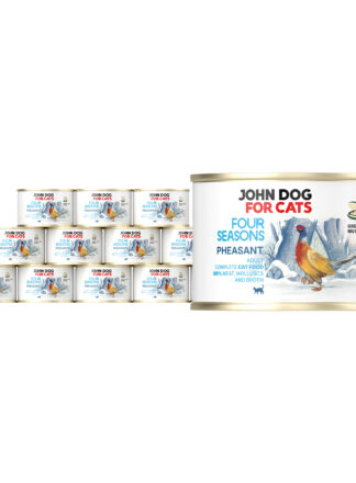 Nassfutter für Katzen Fasan Four Season John Dog for Cats 12x185 g