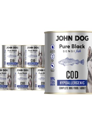 Hypoallergenes Nassfutter für Hunde Kabeljau 6x800g Pure Black Sensi Fish Adult