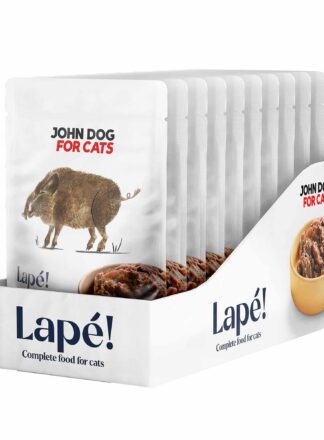 Monoprotein Nassfutter für Katzen Wildschwein 10x100 g Lapé John Dog for Cats