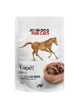 Monoprotein Nassfutter für Katzen Pferd 100 g Lapé John Dog for Cats