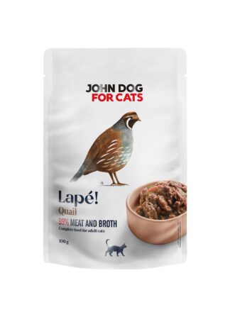 Monoprotein Nassfutter für Katzen Wachtel 100 g Lapé John Dog for Cats