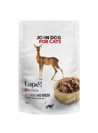 Monoprotein Nassfutter für Katzen Reh 100 g Lapé John Dog for Cats