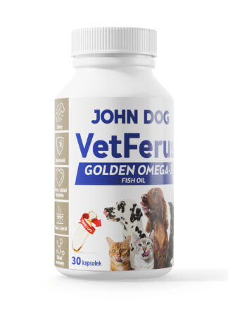 Omega-3-Supplement für Hunde EPA und DHA Fischöl in Kapseln 30 Stk. VetFerus Golden Fish Oil