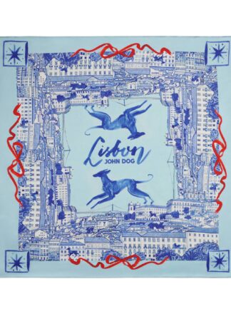 Seidentuch hellblau John Dog Lisboa Stadt