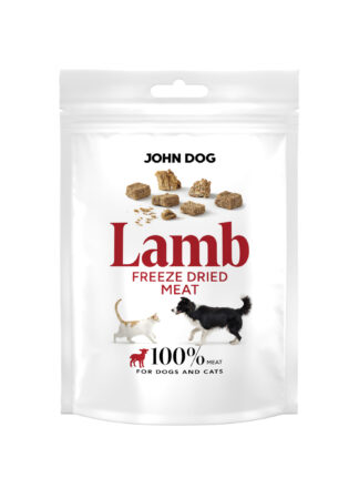 Gefriergetrockneter Snack für Hunde und Katzen Lamm 30 g John Dog Freeze Dried