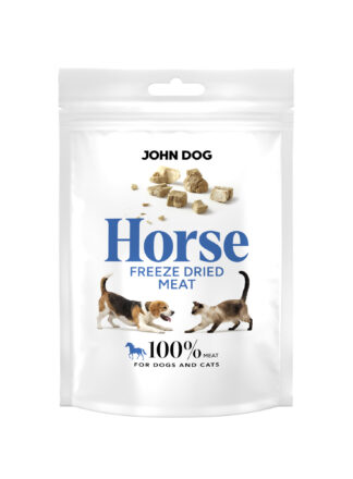 Gefriergetrockneter Snack für Hunde und Katzen Pferdefleisch 30 g John Dog Freeze Dried