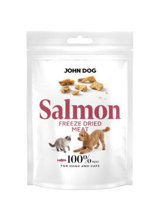 Gefriergetrockneter Snack für Hunde und Katzen Lachs 30 g John Dog Freeze Dried