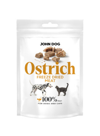 Gefriergetrockneter Snack für Hunde und Katzen Strauß 30 g John Dog Freeze Dried