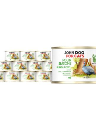 Monoprotein-Nassfutter für Katzen Perlhuhn Four Seasons 12x185 g John Dog for Cats