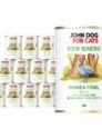 Monoprotein-Nassfutter für Katzen Perlhuhn Four Seasons 12x400 g John Dog for Cats