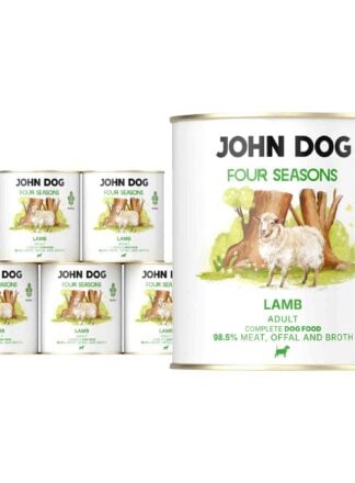 Monoprotein-Nassfutter für Hunde Lamm Four Seasons 6x800 g John Dog