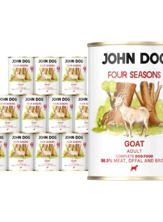 Monoprotein-Nassfutter für Hunde Ziege Four Seasons 12x400 g John Dog