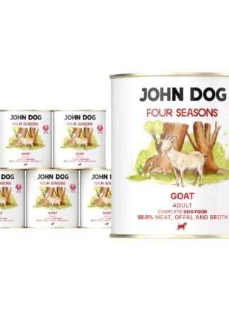 Monoprotein-Nassfutter für Hunde Ziege Four Seasons 6x800 g John Dog
